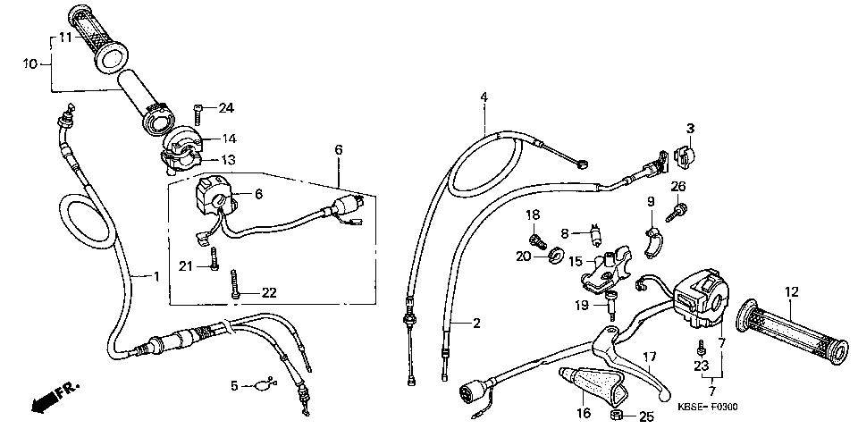 F-3 HANDLE LEVER/SWITCH/CABLE