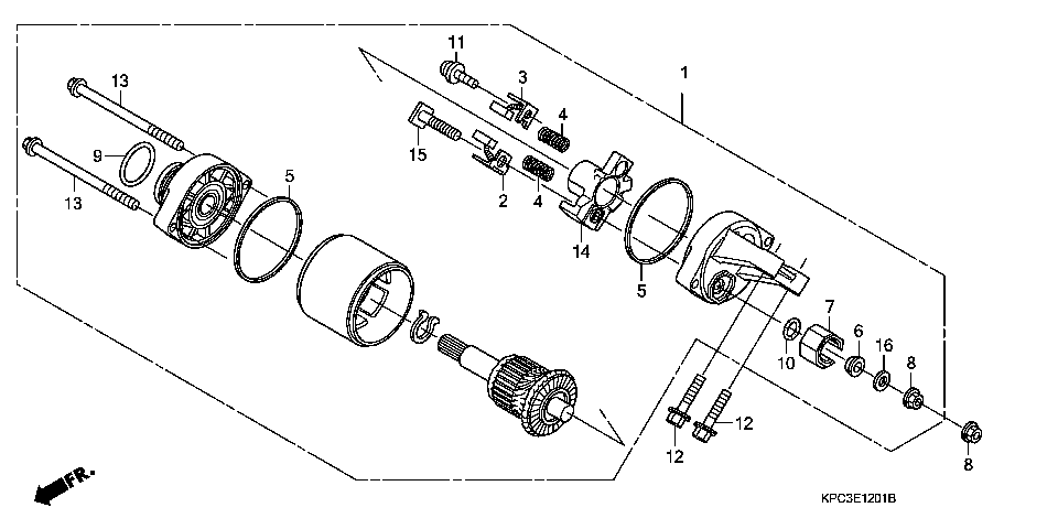 E-12-1 STARTER MOTOR (XL125V7/8)