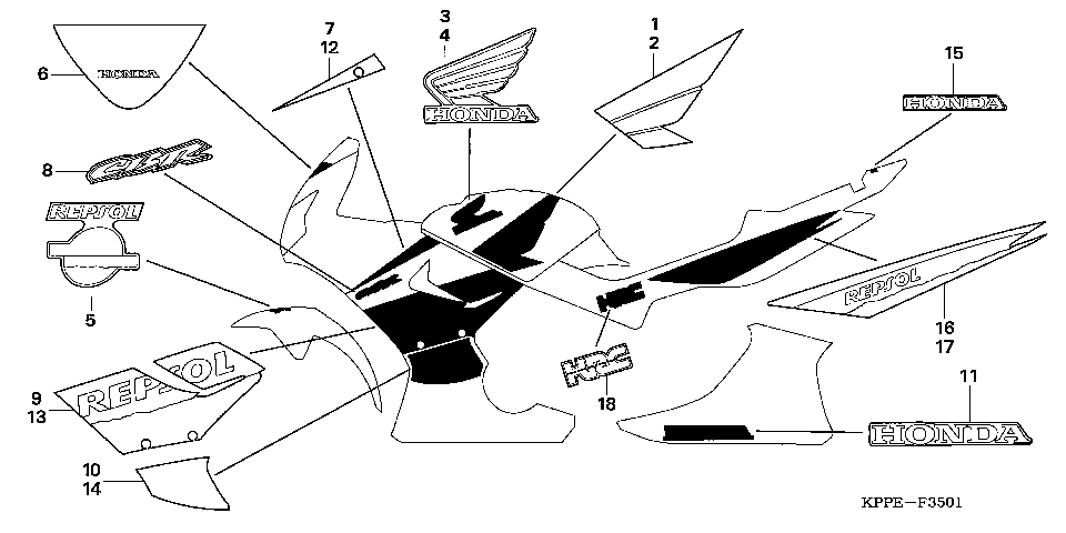 F-35-1 MARK/STRIPE(CBR125RS)