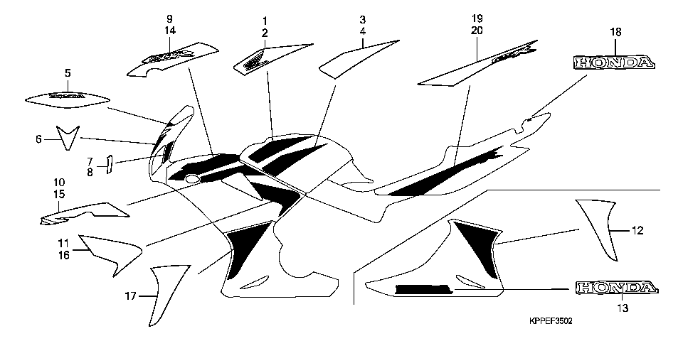 F-35-2 MARK/STRIPE(CBR125RW7/RW9 /RWA)