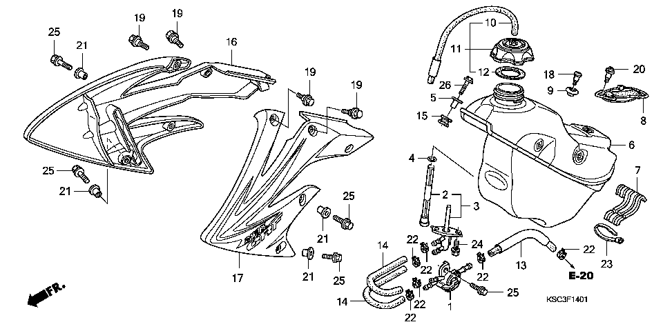 F-14-1 FUEL TANK(CRF250X8/9/B)