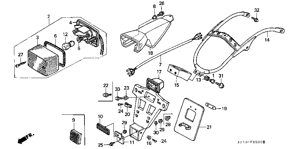 F-25 TAILLIGHT (B/DK/ED/U)