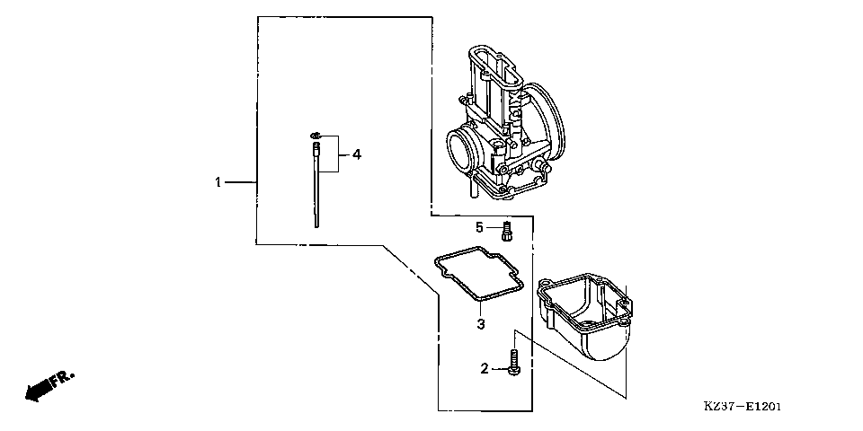 E-12-1 CARBURETOR OPTIONAL PARTS KIT (CR250R2,3)