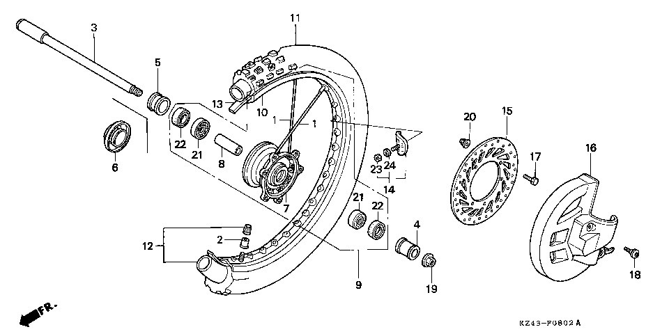 F-8-2 FRONT WHEEL (CR125RS/RT/RV)