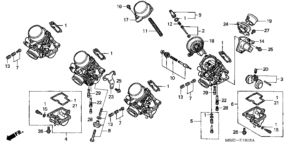 E-18-3 CARBURETOR (COMPONENT PARTS) (2)