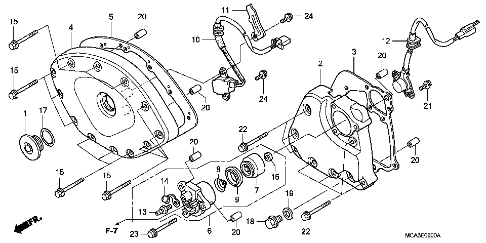 E-6 FRONT COVER/TRANSMISSION COVER