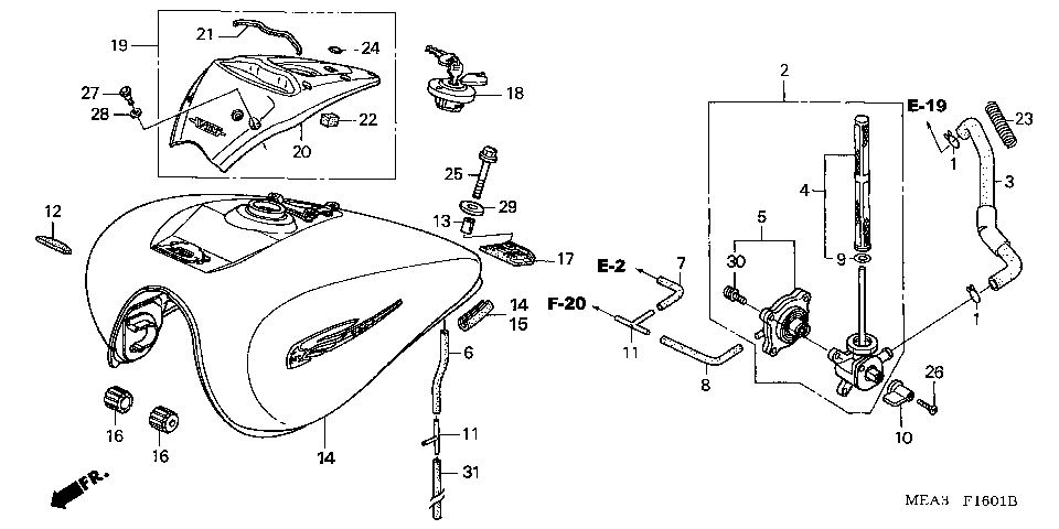 F-16-1 FUEL TANK (VTX1300S4/5/6/7)