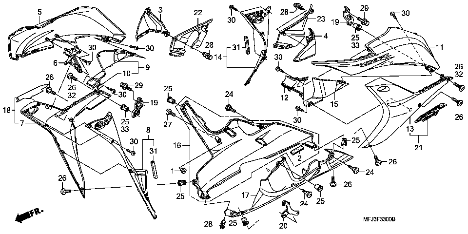 F-33 LOWER COWL(CBR600RR7/8)