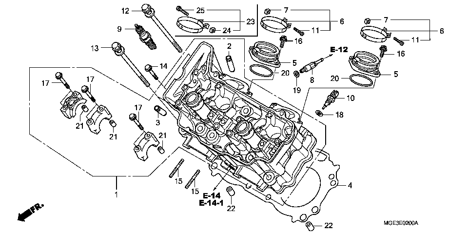 E-2 CYLINDER HEAD(FRONT)