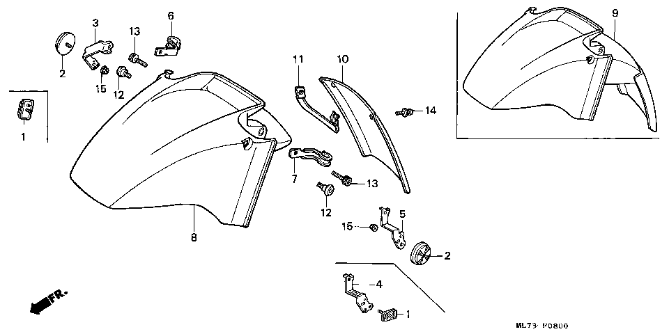 F-8 FRONT FENDER