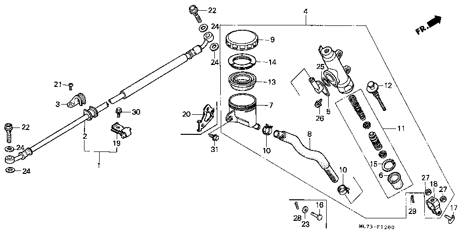 F-12 REAR BRAKE MASTER CYLINDER