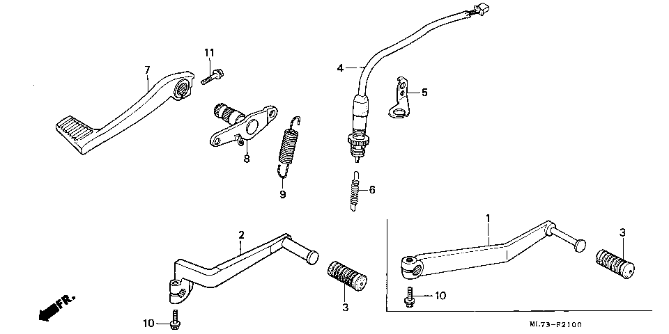 F-21 BRAKE PEDAL/CHANGE PEDAL