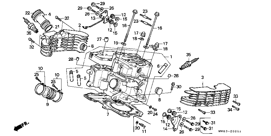 E-2-1 Корпус блока цилиндров (REAR)
