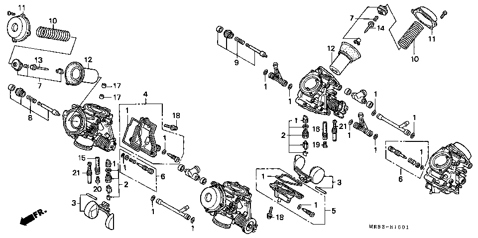 E-16-1 CARBURETOR (COMPONENT PARTS)