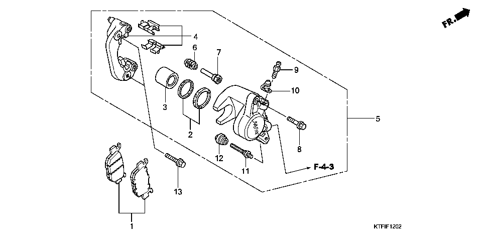 F-12-2 REAR BRAKE CALIPER(SH125/ R/150/R)
