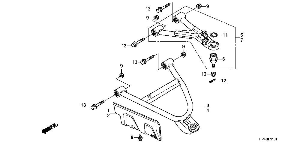 F-11-1 FRONT ARM(4WD)